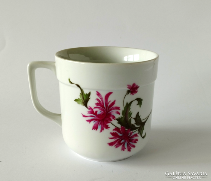 Beautiful old lowland porcelain mug with a flower pattern