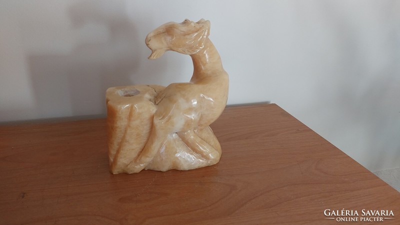 (K) rarity! Oriental dragon statue (longma) (onyx?)