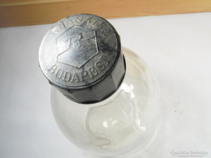 Old retro reanal budapest pharmaceutical pharmacy glass bottle