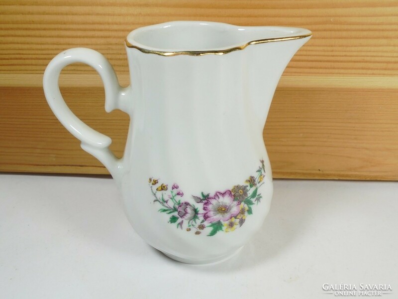 Retro old porcelain pouring small jug jug milk pouring - height: 10 cm Bulgaria Bulgarian made