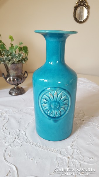 Beautiful turquoise blue ceramic vase