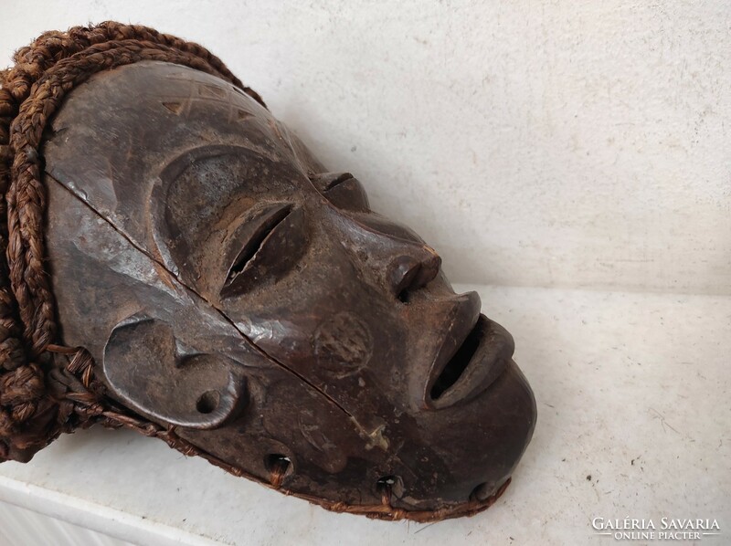 Antique African mask Chokwe ethnic group Angola 105 drop 47 6753