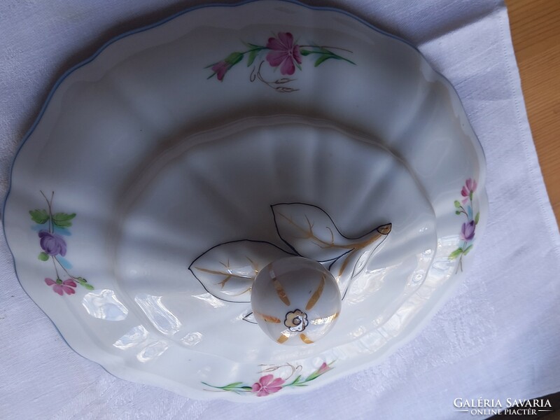 Antique Alt Wien period copy, hand-painted porcelain soup bowl with Art Nouveau pattern