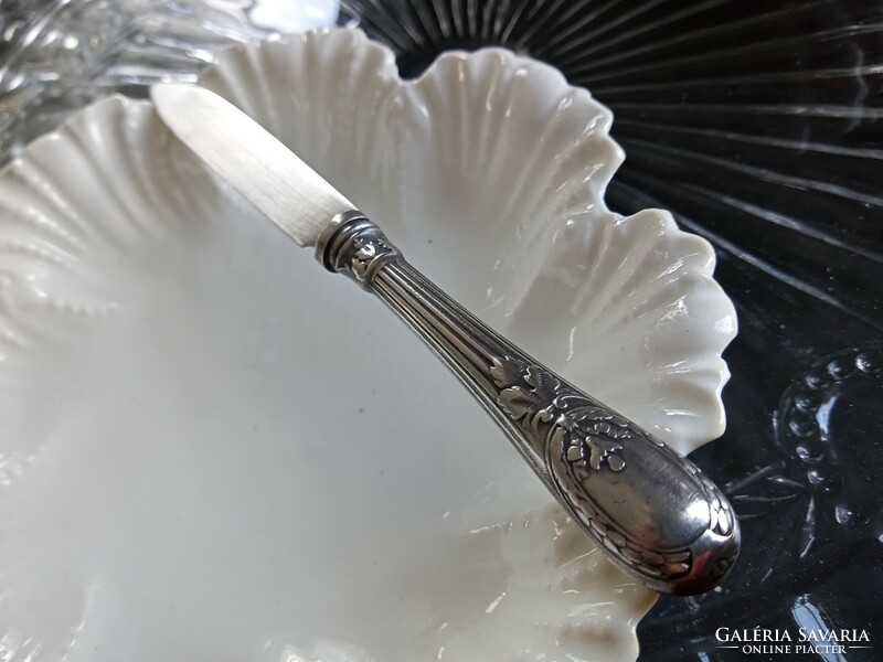 Antique French marked silver-plated dessert knife 16cm 1853-1860