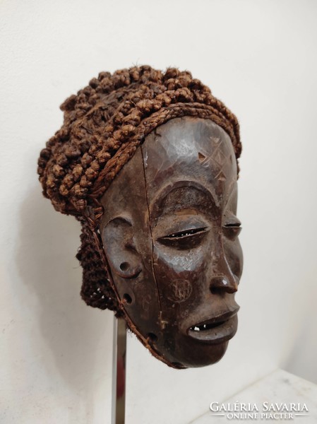 Antique African mask Chokwe ethnic group Angola 105 drop 47 6753