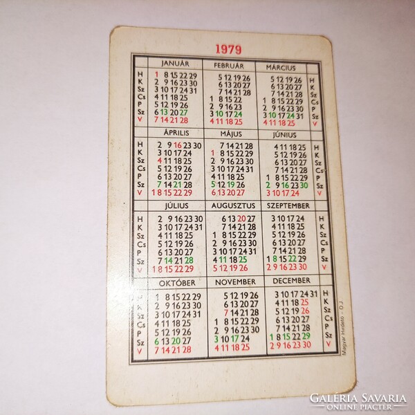Kossuth book publishing card calendar 1979