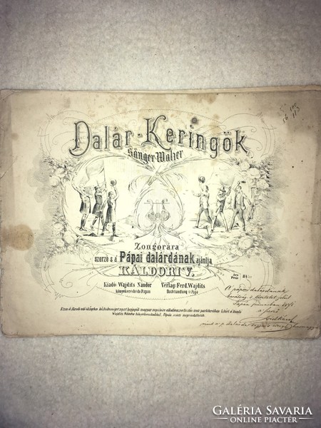 /1871/ Dalár - waltz/ dedicated copy!!Written for piano and recommended to the papal choir by Káldori v.