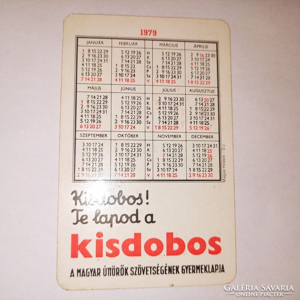 Small drum card calendar 1979