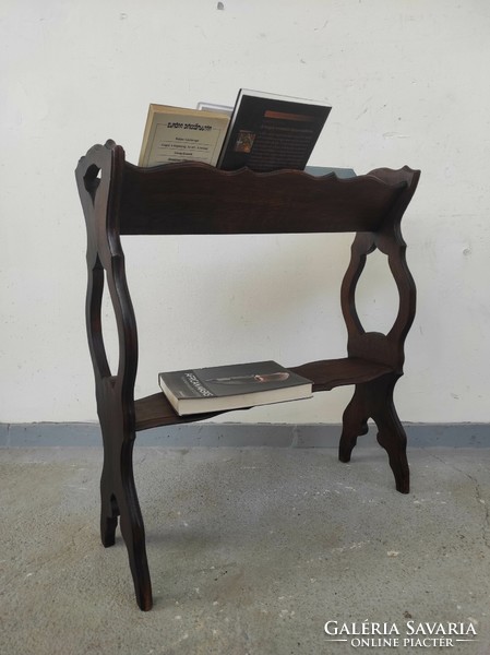 Antique library book holder furniture hardwood patina bookshelf 723 6888