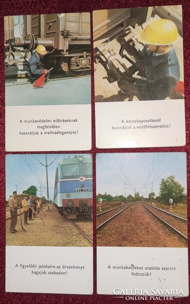Railway accident prevention card calendars 1979 - 4 in one
