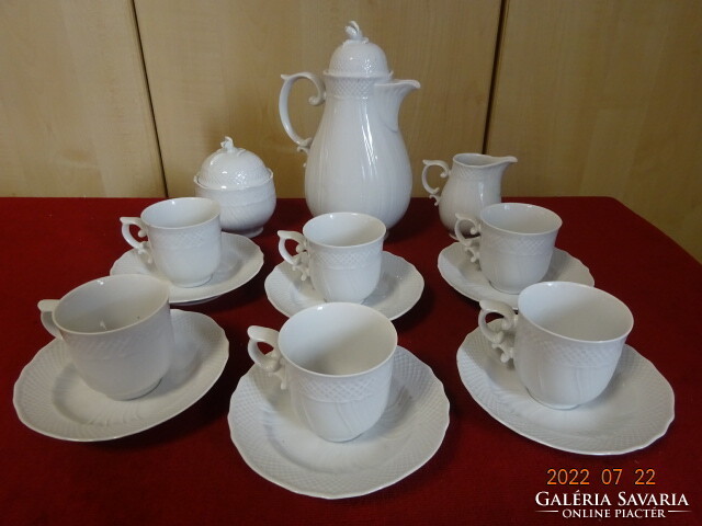 White coffee set from Hölóháza porcelain. His mark is 243. There are! Jokai.