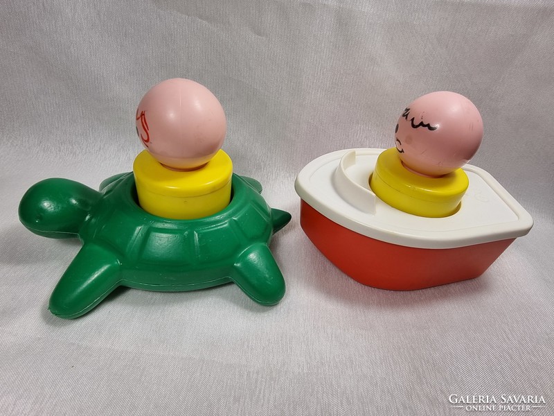 2 pcs rare 1974 fisher price toys east aurora n.Y.Usa kids bath toy set. To collection