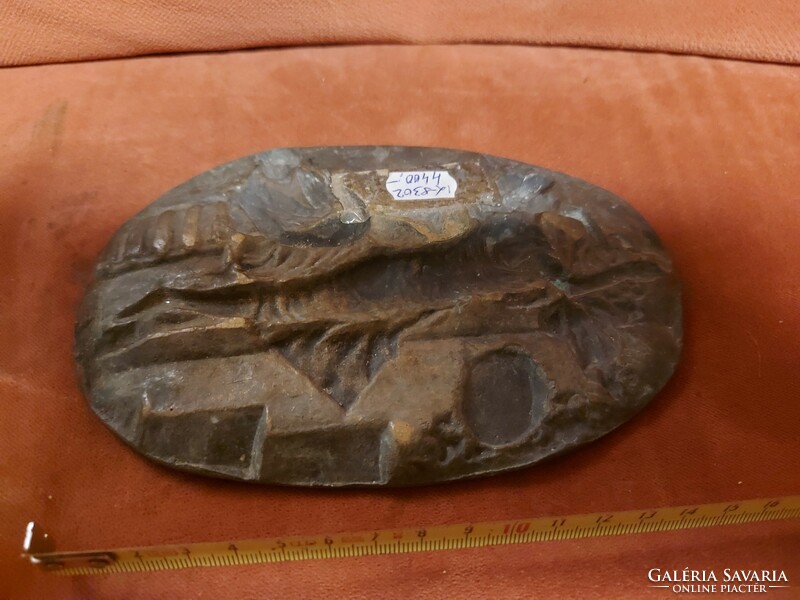Bronze relief bowl, 17 cm, 567 gr