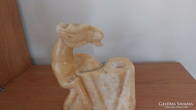(K) rarity! Oriental dragon statue (longma) (onyx?)