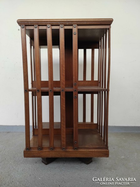 Antik könyvtár könyv tartó bútor keményfa patinás forgós szekrény 50 6846