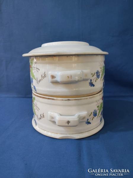 Old porcelain food barrel