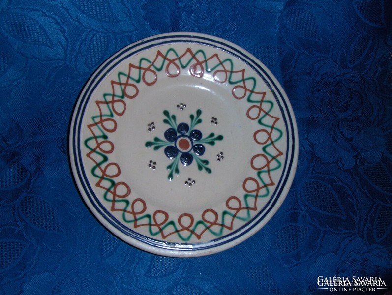 Ferenc Mónus glazed ceramic wall plate hmv (ap)