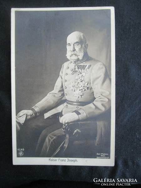 1916 HABSBURG FERENC JÓZSEF CSÁSZÁR MAGYAR KIRÁLY EREDETI ÉS KORABELI FOTÓ -LAP Pletzner fotó