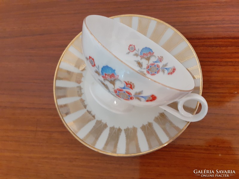 Vintage old porcelain floral cup