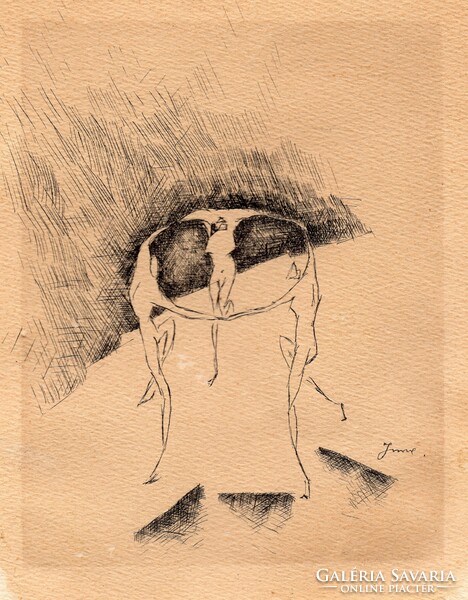 Dr imre andor (1900-?): Dance (illustration) 1924.