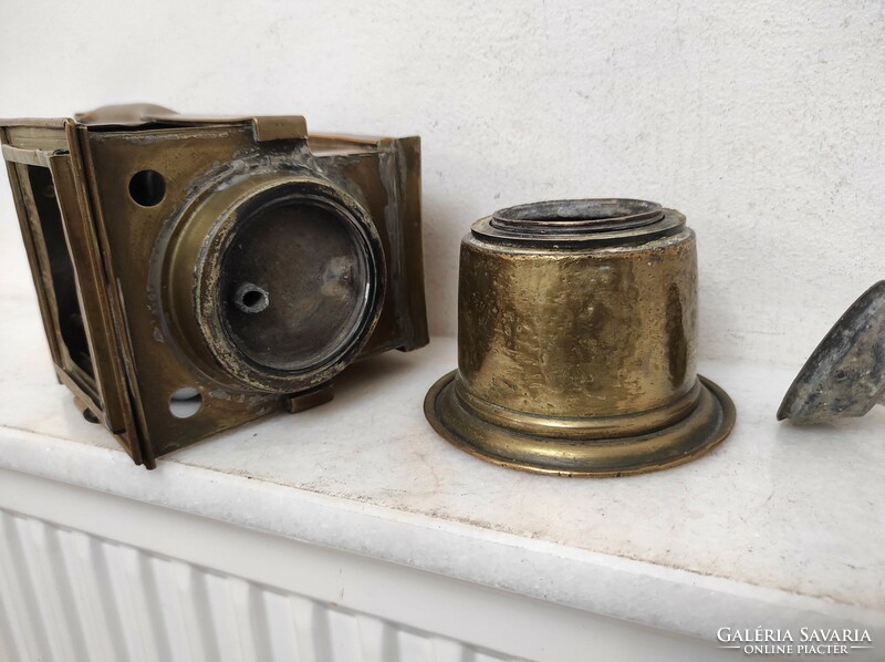 Antique railway bakter carbide brass lamp 306 6708