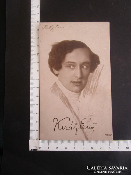 Approx. 1912 Ernő Király actor singer tenor signed photo autograph sheet veres a pál photo