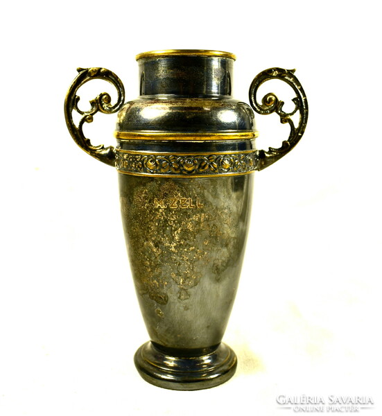 Around 1880 historicizing silver-plated copper vase ( mariazell )