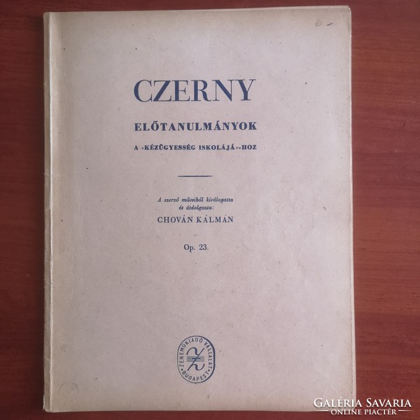 Czreny: Preliminary Studies for the School of Craftsmanship (piano sheet music)