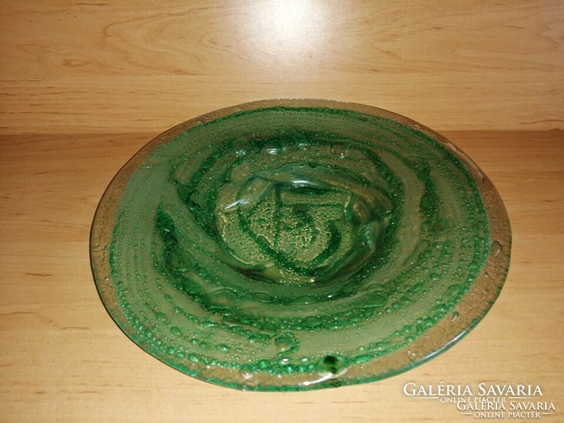 Murano green glass serving bowl centerpiece 29.5 cm