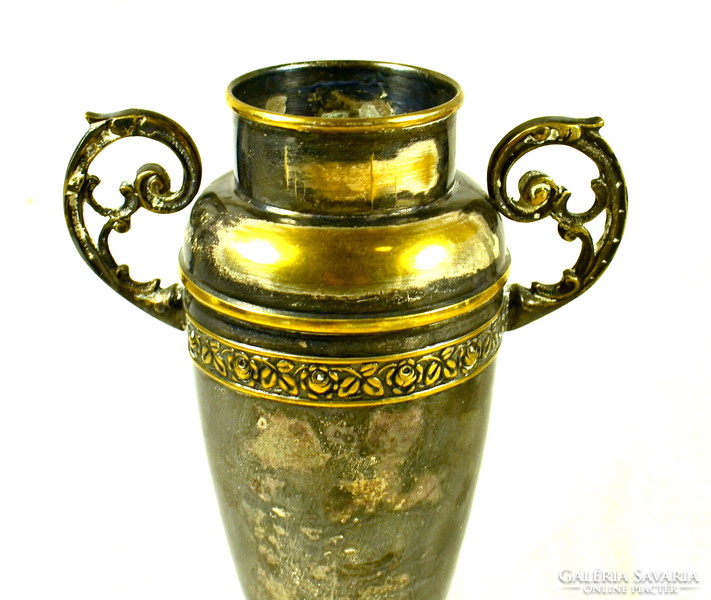 Around 1880 historicizing silver-plated copper vase ( mariazell )