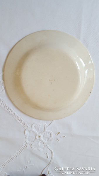 Antique amber porcelain decorative plate ca. 1890.