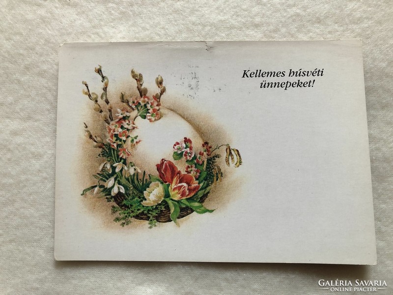 Old graphic Easter postcard - köhlerné molnár Katalin graphics -4.