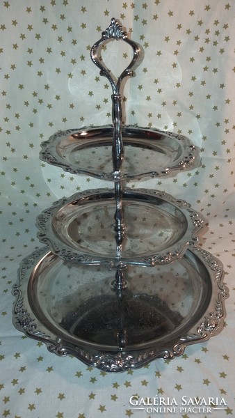 Metal tiered cake serving bowl 33cm