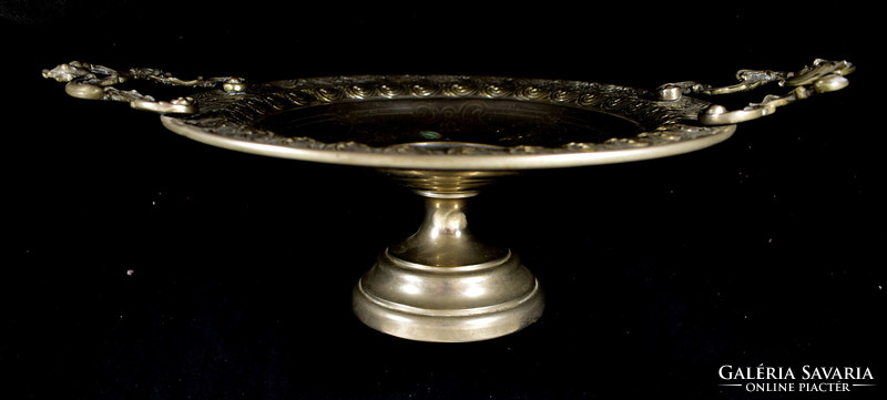 Around 1890 historicizing table centerpiece with putto engraved pattern