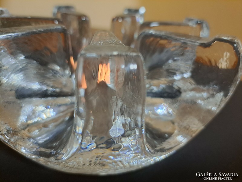 Ice glass candle holder/tea warmer