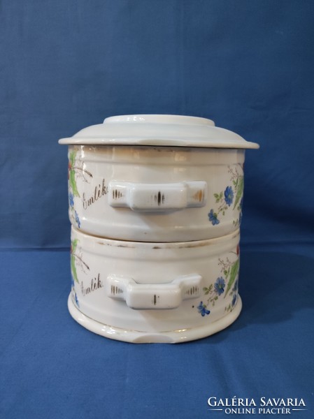 Old porcelain food barrel