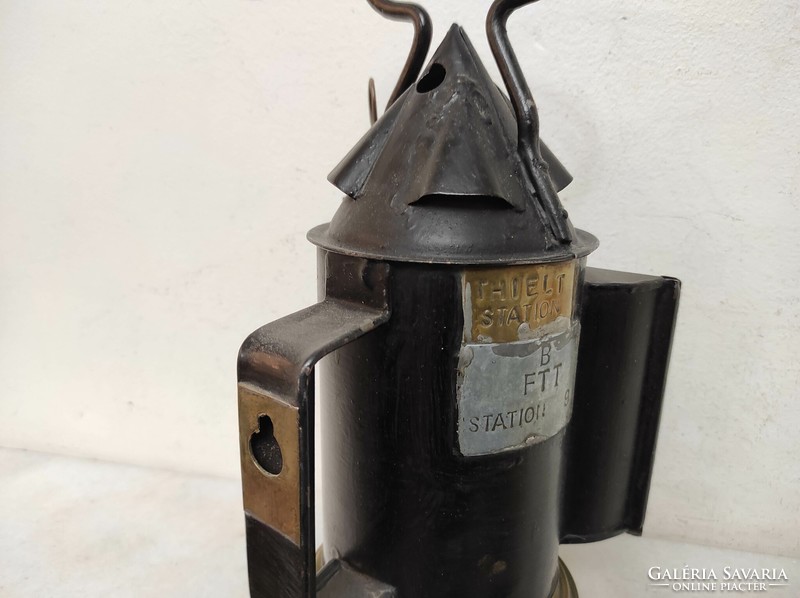 Antique railway bakter carbide iron petroleum lamp circa 1945 303 6705