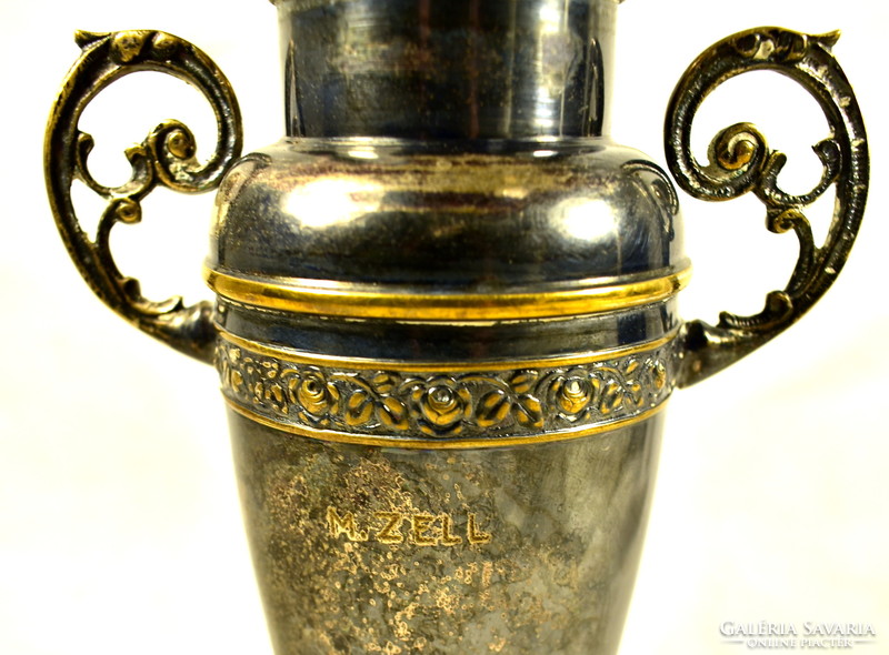 Around 1880 historicizing silver-plated copper vase ( mariazell )