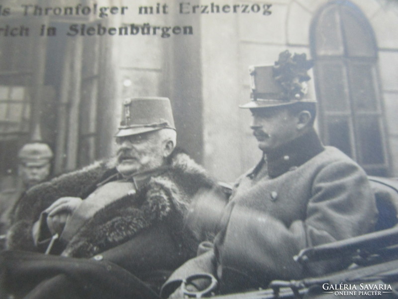 1918 Memorial sheet iv. King Károly + Archduke Frigyes, Royal Field Marshal, Commander-in-Chief Magyaróvár