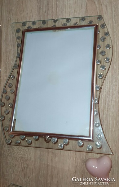 Photo frame with glittering decoration