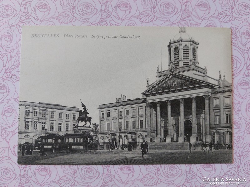 Old postcard Brussels photo postcard