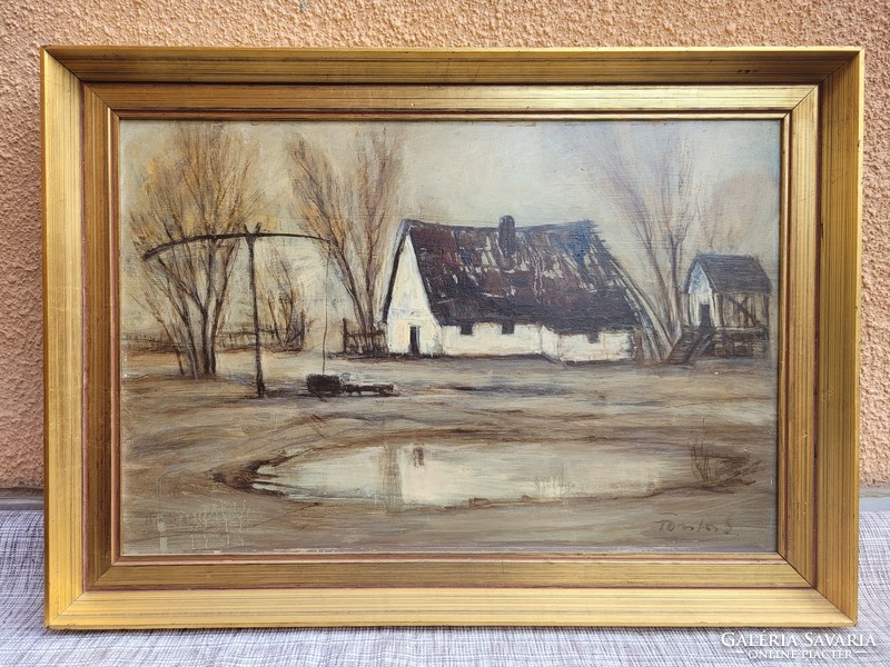 Sándor important (1920 - 1991) - farm painting