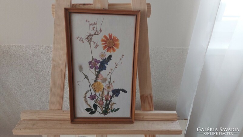 (K) glued still life picture with 19x34 cm frame