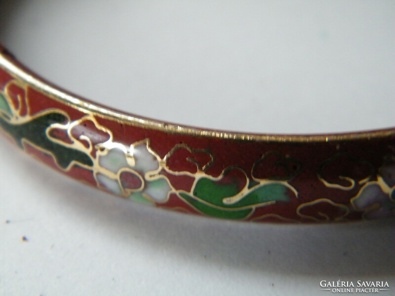 Retro compartment enamel, fire enamel bangle, bracelet