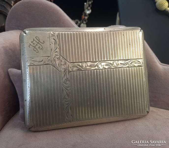 Antique silver cigarette case