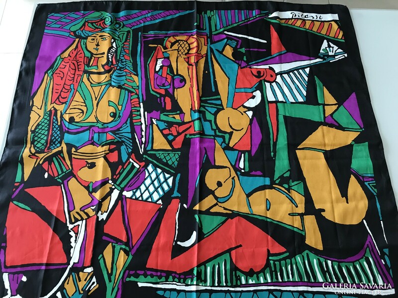 Picasso festményes kendő, 87 x 87 cm