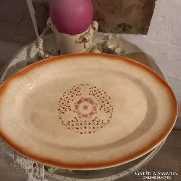 Huge antique earthenware serving bowl
