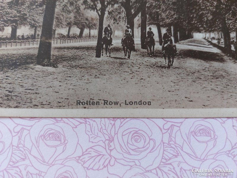 Régi képeslap Rotten Row London fotó levelezőlap