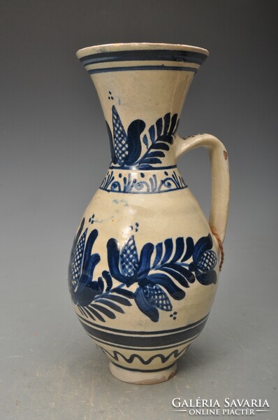 Korondi blue floral jug, bowl