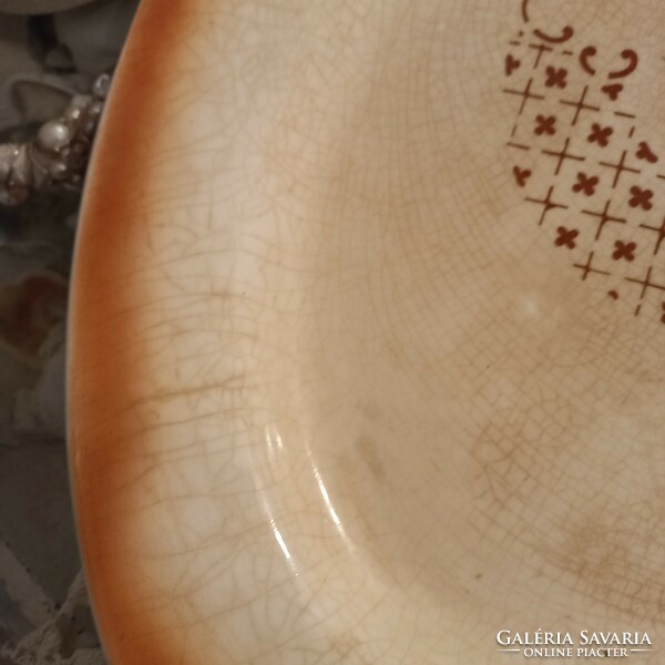 Huge antique earthenware serving bowl